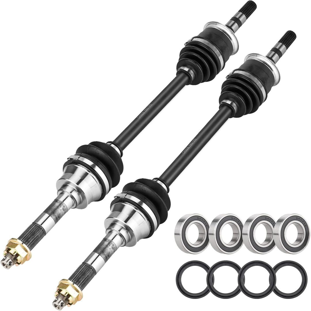 Front Left &amp; Right CV Axle Shafts with Wheel Bearing Kit for Kawasaki Mule 3010