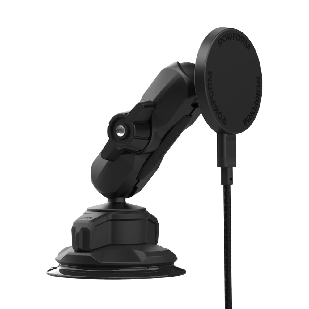 Rokform | Magnetic Phone Holder/Charger Windshield Mount