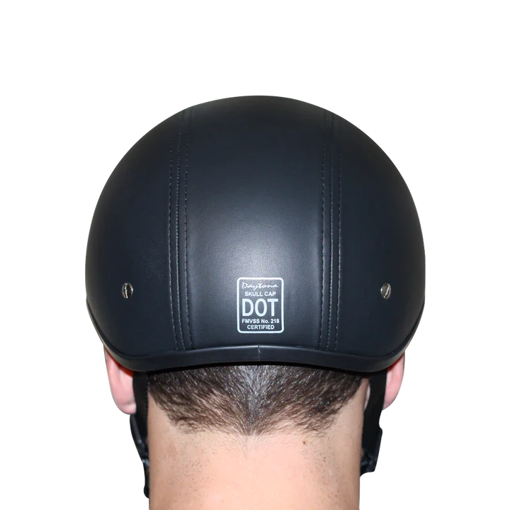 Daytona Helmets | D.O.T. Daytona Skull Cap - Leather Covered